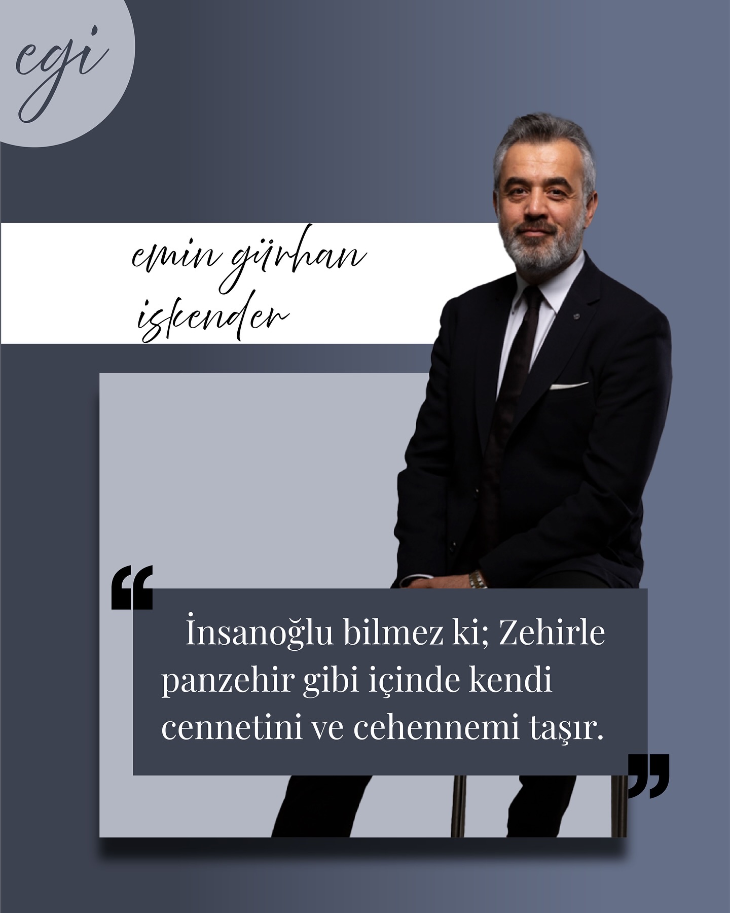 İnsanoğlu çoğu zaman iyiliği ve kötülüğü dışarıda arar.
Oysa zehir de panzehir de, cennet de cehennem de aynı yerde saklıdır — içimizde. 🌗

Bir söz, bir düşünce, bir duygu… 💭
Hangisini büyütürsek, içimizdeki dünyayı o şekillendirir.
Kimi öfkesinden bir ateş yakar 🔥, kimi sabrından bir bahar çıkarır 🌿

Belki de insanın en büyük sınavı budur:
Kendi içindeki karanlıkla yüzleşip, oradan bir ışık doğurabilmek. ✨

— Emin Gürhan İskender

#Maneviyat 🌙 #İçselDenge #RuhunYolculuğu #FügABC #İçimizdekiCennet #KendiniBil #HakikatinYolu #Felsefe #İnsanıAnlamak